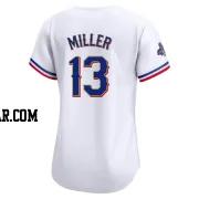 Brad Miller Women's Texas Rangers Gold Limited White 2024 Collection Jersey