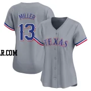 Brad Miller Women's Texas Rangers Gray Limited Away Jersey