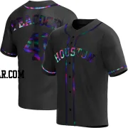 Brad Peacock Men's Houston Astros Black Holographic Replica Alternate Jersey