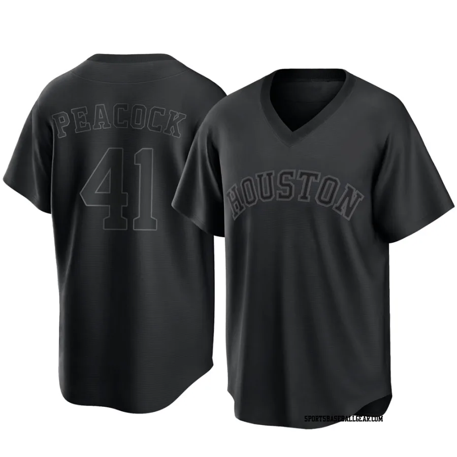 Brad Peacock Men's Houston Astros Black Replica Pitch Fashion Jersey