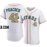 Brad Peacock Men's Houston Astros Gold Authentic White 2023 Collection Jersey