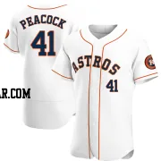 Brad Peacock Men's Houston Astros White Authentic Home Jersey