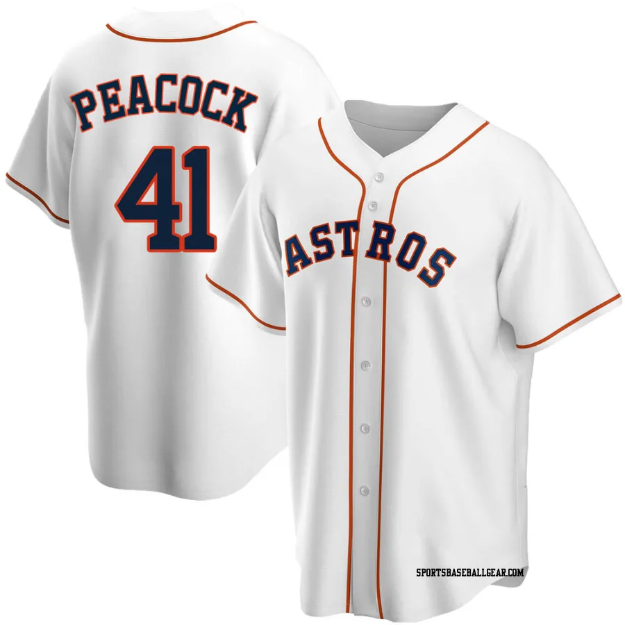 Brad Peacock Men's Houston Astros White Replica Home Jersey