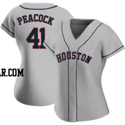 Brad Peacock Women's Houston Astros Gray Authentic Road 2020 Jersey