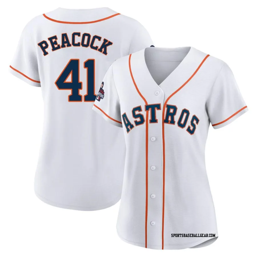 Brad Peacock Women's Houston Astros White Authentic 2022 World Series Champions Home Jersey