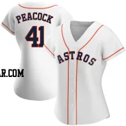 Brad Peacock Women's Houston Astros White Authentic Home Jersey