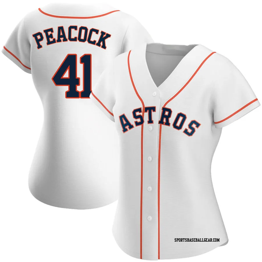 Brad Peacock Women's Houston Astros White Authentic Home Jersey