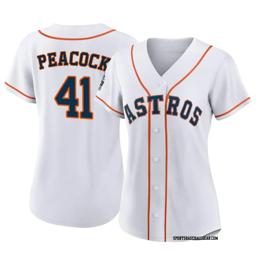 Brad Peacock Women's Houston Astros White Replica 2022 World Series Home Jersey