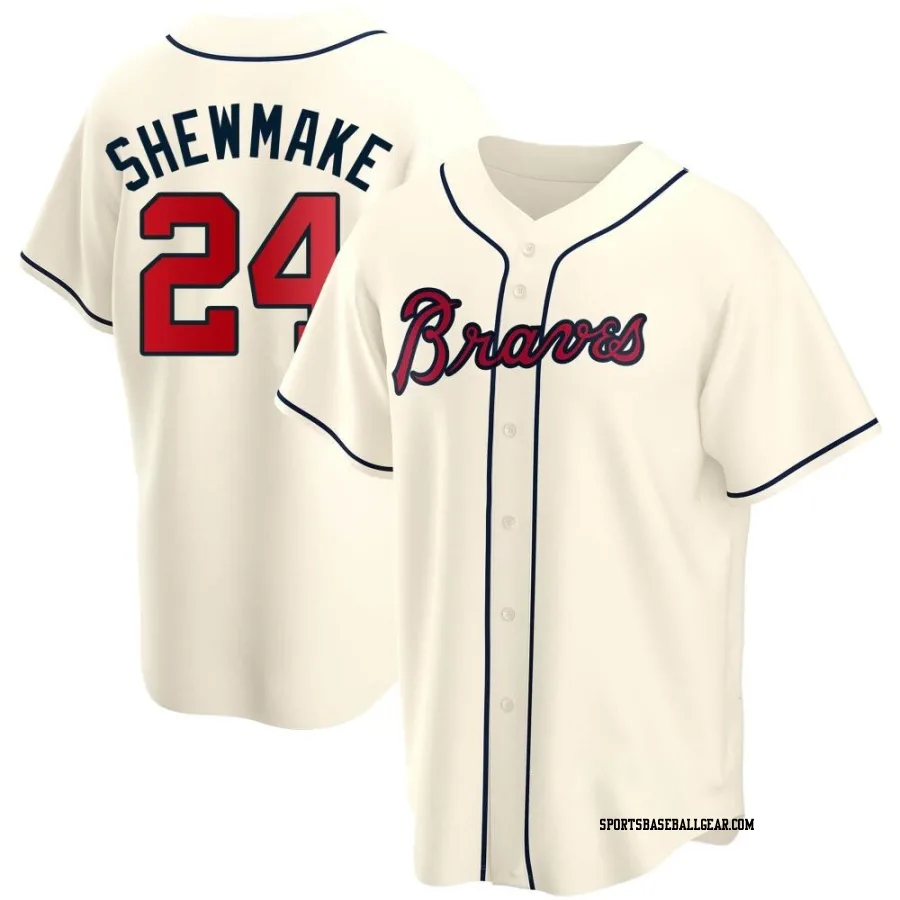 Braden Shewmake Men's Atlanta Braves Cream Replica Alternate Jersey