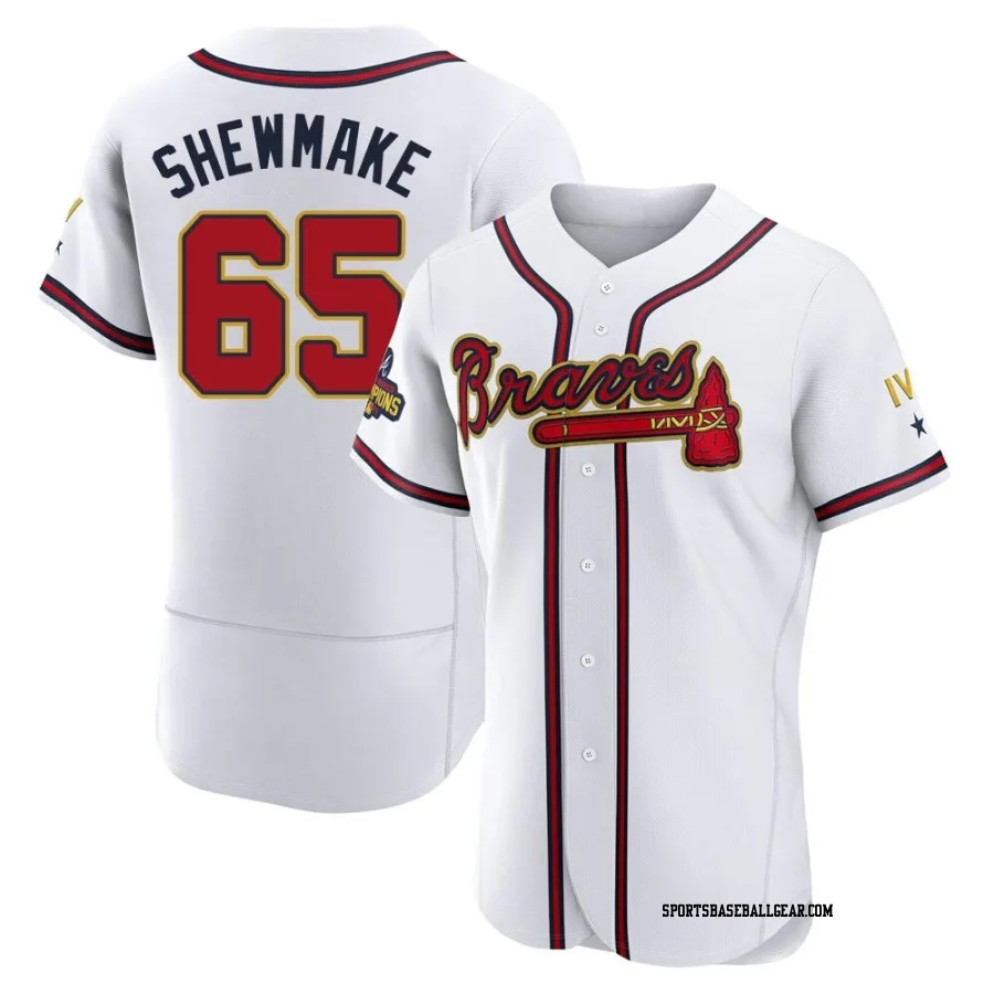 Braden Shewmake Men's Atlanta Braves Gold Authentic White 2022 Program Jersey