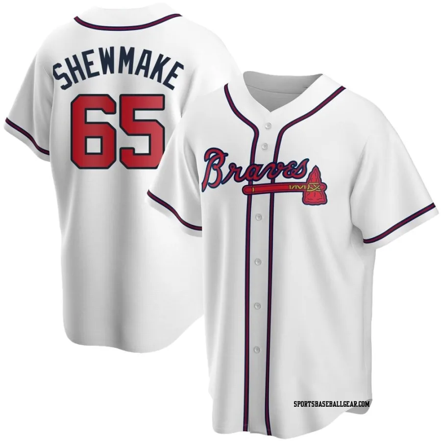 Braden Shewmake Men's Atlanta Braves White Replica Home Jersey