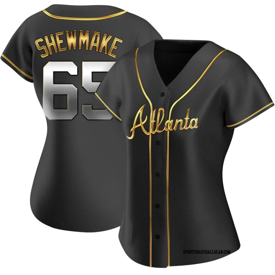 Braden Shewmake Women's Atlanta Braves Black Golden Replica Alternate Jersey