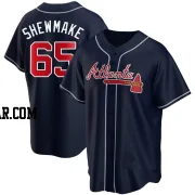 Braden Shewmake Youth Atlanta Braves Navy Replica Alternate Jersey