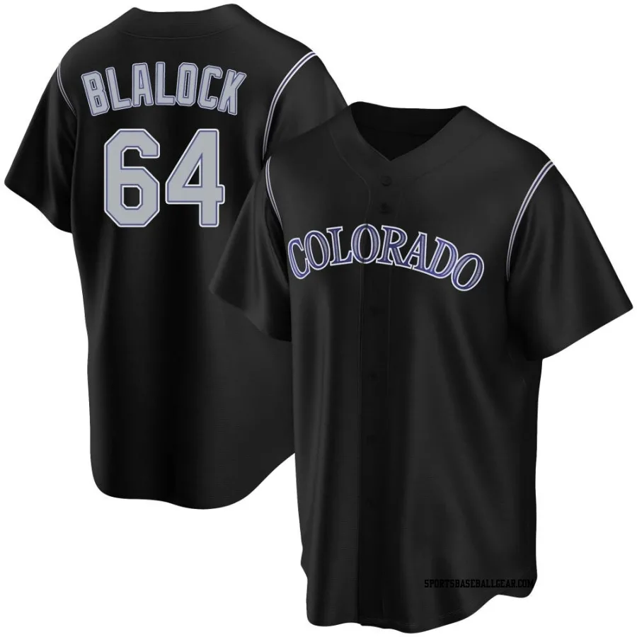 Bradley Blalock Men's Colorado Rockies Black Replica Alternate Jersey