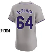 Bradley Blalock Men's Colorado Rockies Gray Elite Road Jersey