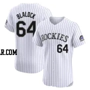 Bradley Blalock Men's Colorado Rockies White Elite Home Jersey