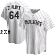 Bradley Blalock Men's Colorado Rockies White Replica Home Jersey