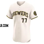 Bradley Blalock Men's Milwaukee Brewers Cream Elite Home Jersey