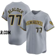 Bradley Blalock Men's Milwaukee Brewers Gray Limited Away Jersey