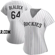 Bradley Blalock Women's Colorado Rockies White Authentic Home Jersey