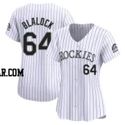 Bradley Blalock Women's Colorado Rockies White Limited Home Jersey