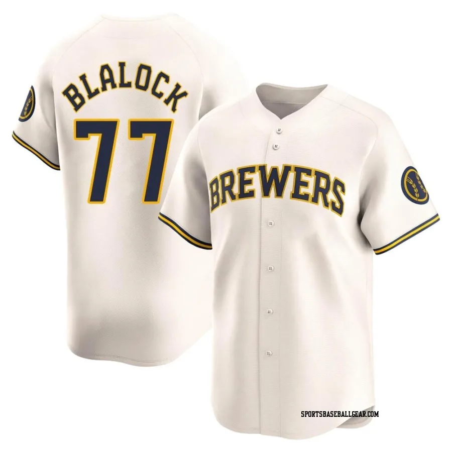 Bradley Blalock Youth Milwaukee Brewers Cream Limited Home Jersey