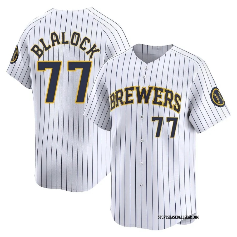 Bradley Blalock Youth Milwaukee Brewers White Limited Alternate Jersey