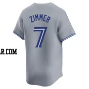 Bradley Zimmer Men's Toronto Blue Jays Gray Limited Away Jersey