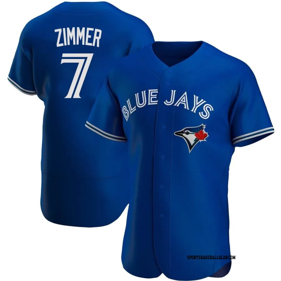 Bradley Zimmer Men's Toronto Blue Jays Royal Authentic Alternate Jersey