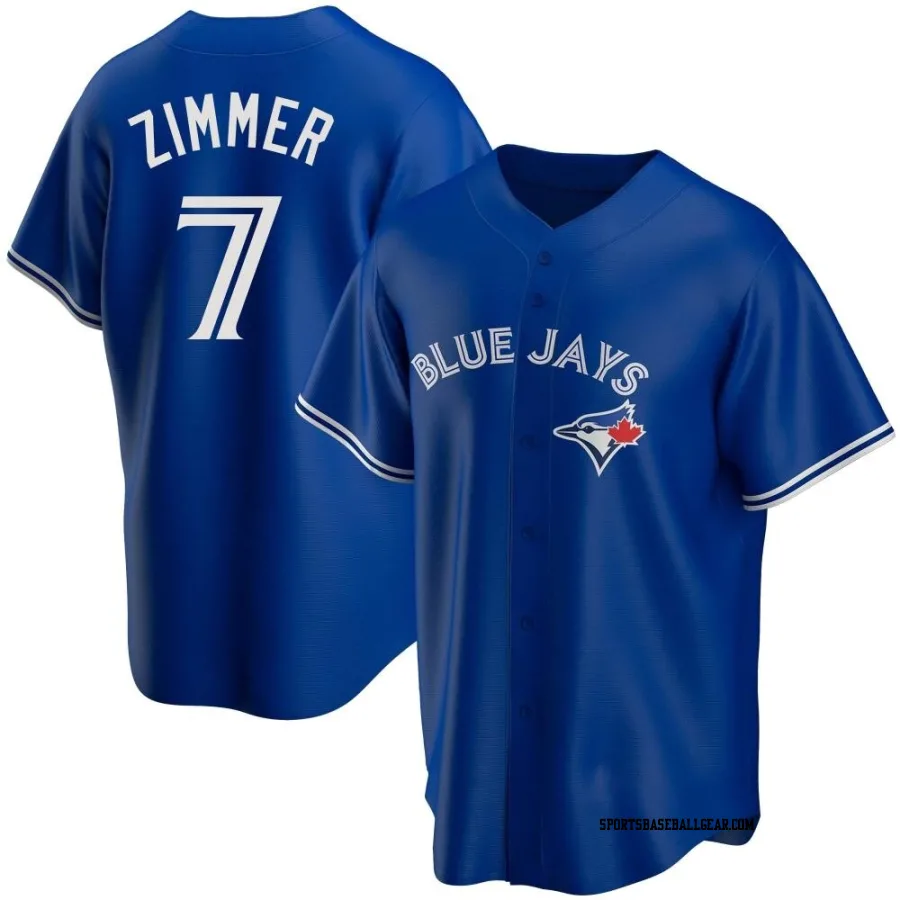 Bradley Zimmer Men's Toronto Blue Jays Royal Replica Alternate Jersey