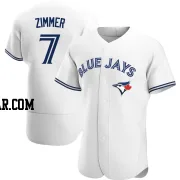 Bradley Zimmer Men's Toronto Blue Jays White Authentic Home Jersey