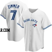 Bradley Zimmer Men's Toronto Blue Jays White Replica Home Jersey