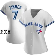 Bradley Zimmer Women's Toronto Blue Jays White Authentic Home Jersey