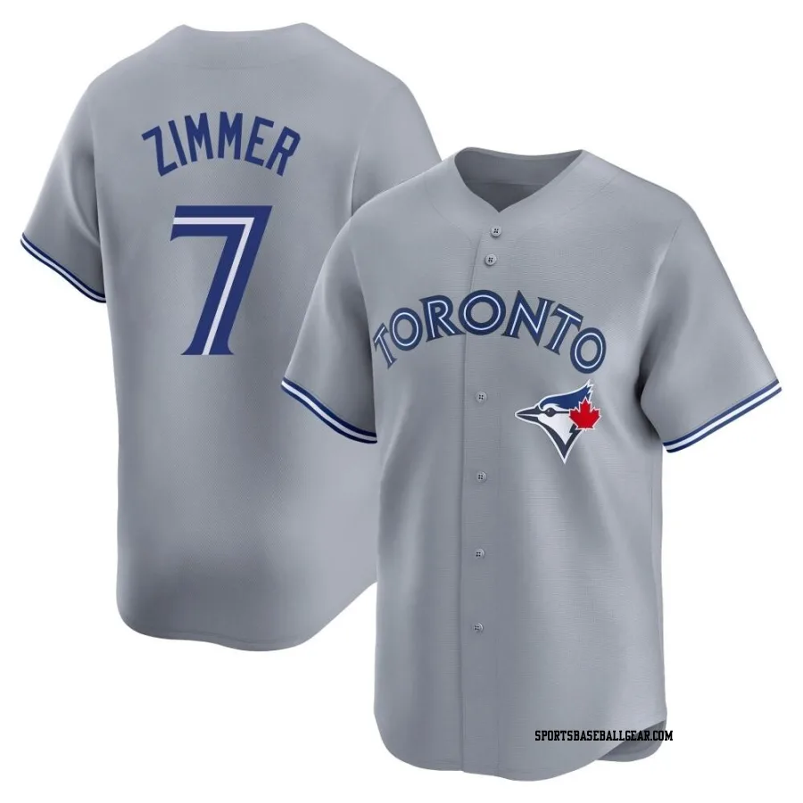 Bradley Zimmer Youth Toronto Blue Jays Gray Limited Away Jersey