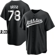 Brady Basso Men's Oakland Athletics Black/White Replica Jersey