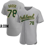 Brady Basso Men's Oakland Athletics Gray Authentic Road Jersey