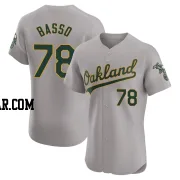 Brady Basso Men's Oakland Athletics Gray Elite Road Jersey