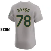 Brady Basso Men's Oakland Athletics Gray Elite Road Jersey