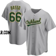 Brady Basso Men's Oakland Athletics Gray Replica Road Jersey