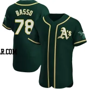 Brady Basso Men's Oakland Athletics Green Authentic Alternate Jersey