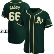 Brady Basso Men's Oakland Athletics Green Authentic Alternate Jersey