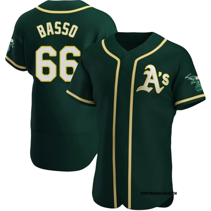 Brady Basso Men's Oakland Athletics Green Authentic Alternate Jersey