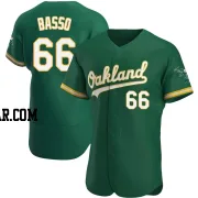 Brady Basso Men's Oakland Athletics Green Authentic Kelly Alternate Jersey