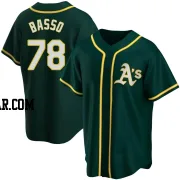 Brady Basso Men's Oakland Athletics Green Replica Alternate Jersey