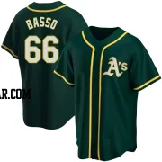 Brady Basso Men's Oakland Athletics Green Replica Alternate Jersey