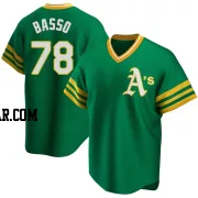 Brady Basso Men's Oakland Athletics Green Replica R Kelly Road Cooperstown Collection Jersey