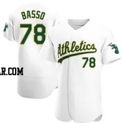 Brady Basso Men's Oakland Athletics White Authentic Home Jersey