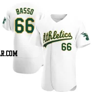 Brady Basso Men's Oakland Athletics White Authentic Home Jersey