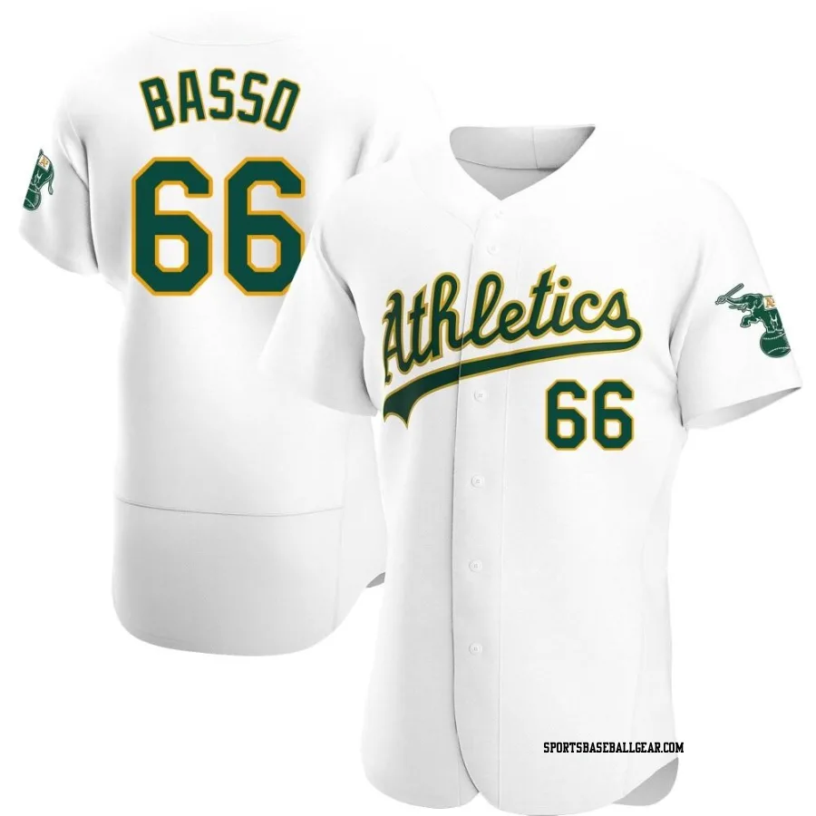 Brady Basso Men's Oakland Athletics White Authentic Home Jersey