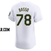 Brady Basso Men's Oakland Athletics White Elite Home Jersey